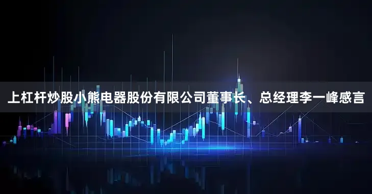上杠杆炒股小熊电器股份有限公司董事长、总经理李一峰感言